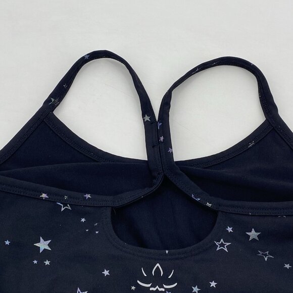 BEYOND YOGA Size Small Black Slim Racerback Cropped Tank Foil Silver Stars - Picture 11 of 12